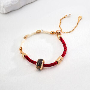 Crimson Wave Pearl Bracelet